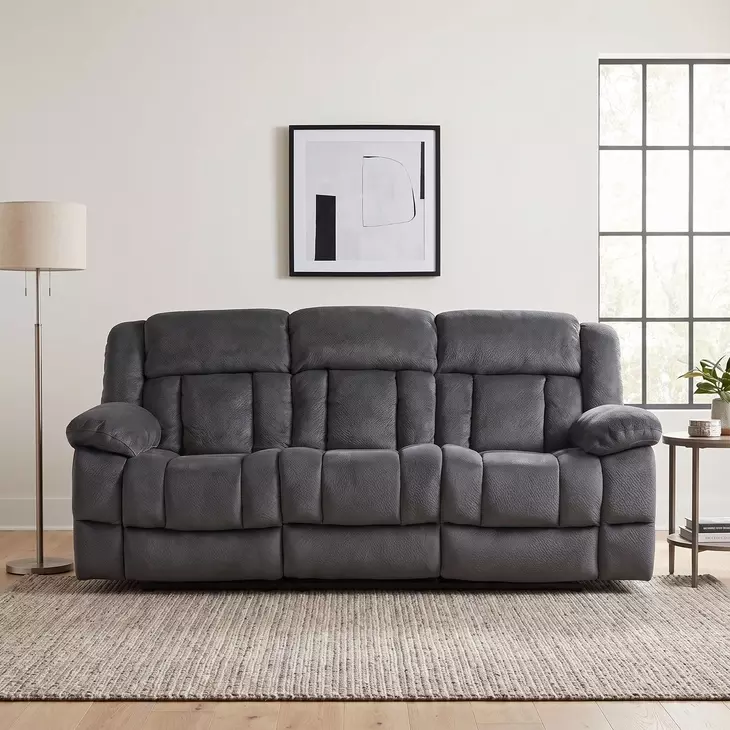 Laurelton Charcoal 90" Double Reclining Sofa
