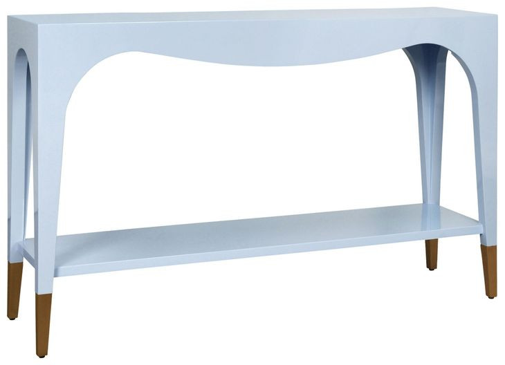 Laverne Light Blue Rectangular Console Table