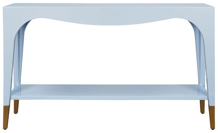 Laverne Light Blue Rectangular Console Table