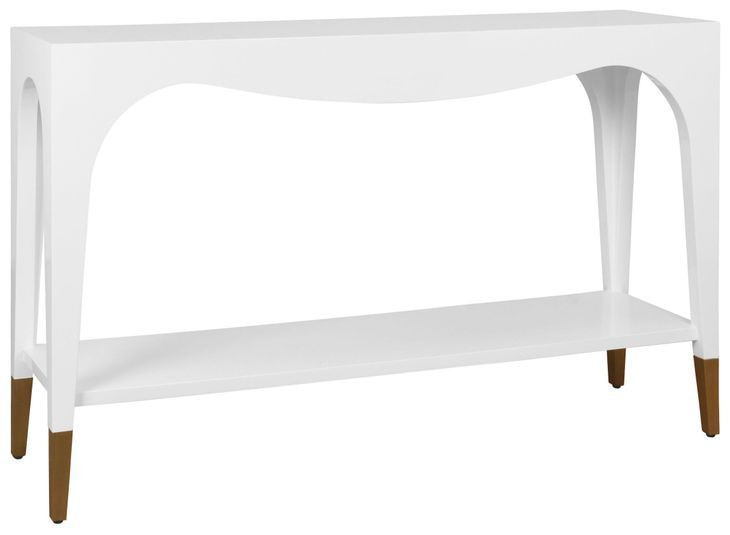 Laverne White Rectangular Console Table