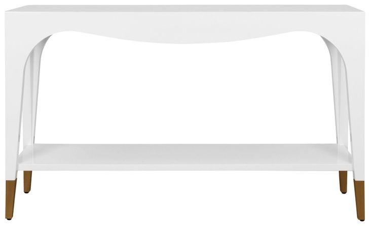 Laverne White Rectangular Console Table