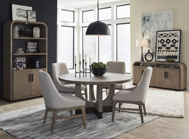 Tristan Swiss Coffee 60" Round Dining Table