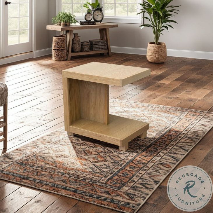 Laurel Canyon Natural 18" Chairside Table