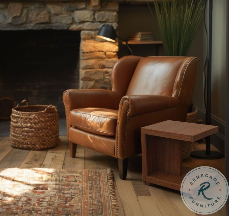 Laurel Canyon Oak Bourbon 18" Chairside Table