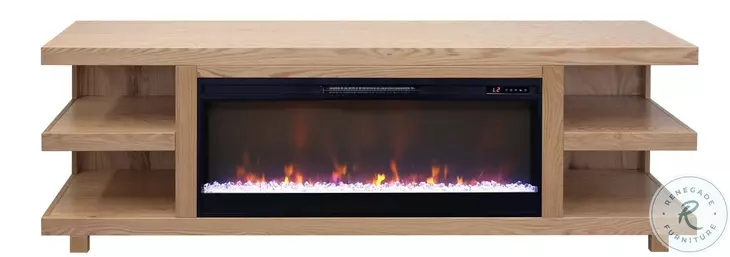 Laurel Canyon Natural 82" Fireplace TV Stand