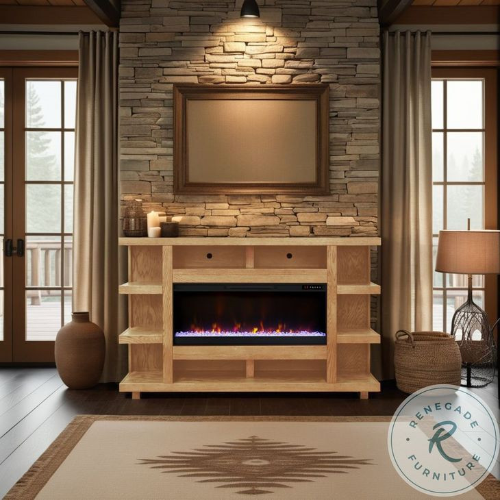 Laurel Canyon Natural 72" Mantel Fireplace