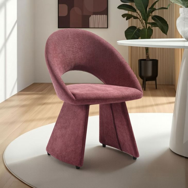 Angelina Plum Upholstered Dining Chair Set of 2