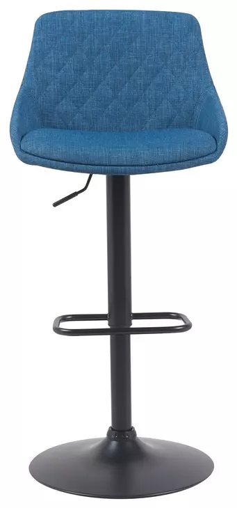 Anibal Blue Upholstered Swivel Bar Stool
