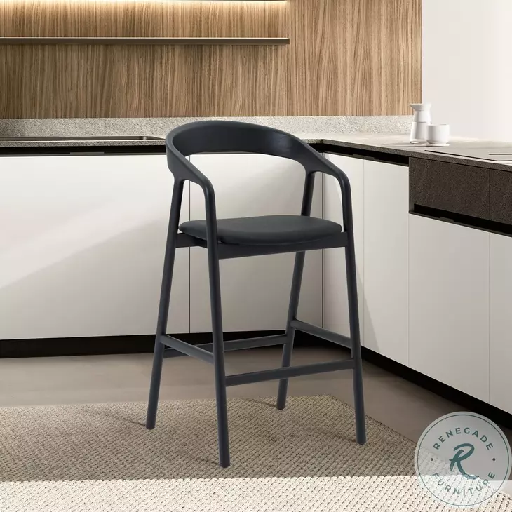 Apache Black Bar Stool