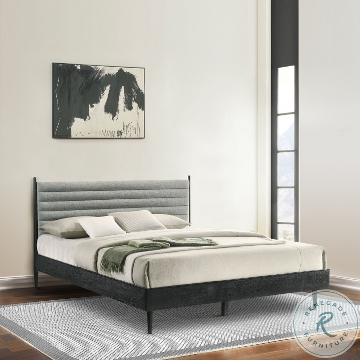 Artemio Black And Gray King Platform Bed From Armen Living | Coleman ...