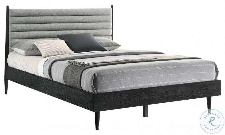 Artemio Black And Gray Queen Platform Bed From Armen Living | Coleman ...