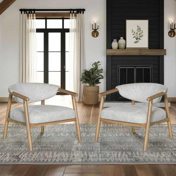 Autumn Pebbled Vanilla Upholstered Accent Chair