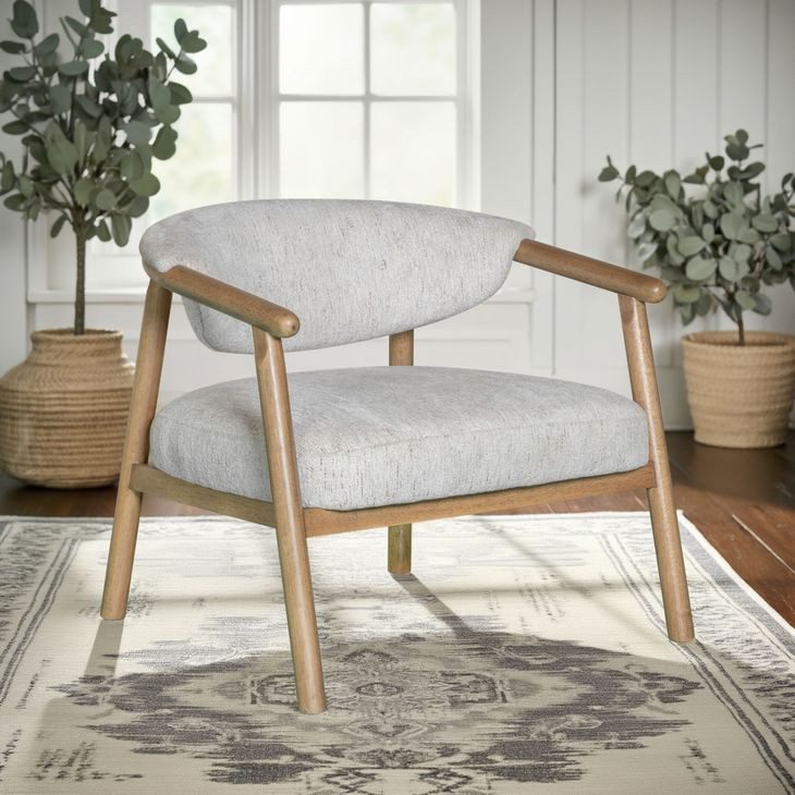 Autumn Pebbled Vanilla Upholstered Accent Chair