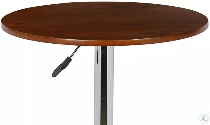 Bentley Walnut Wood Adjustable Height Pub Table