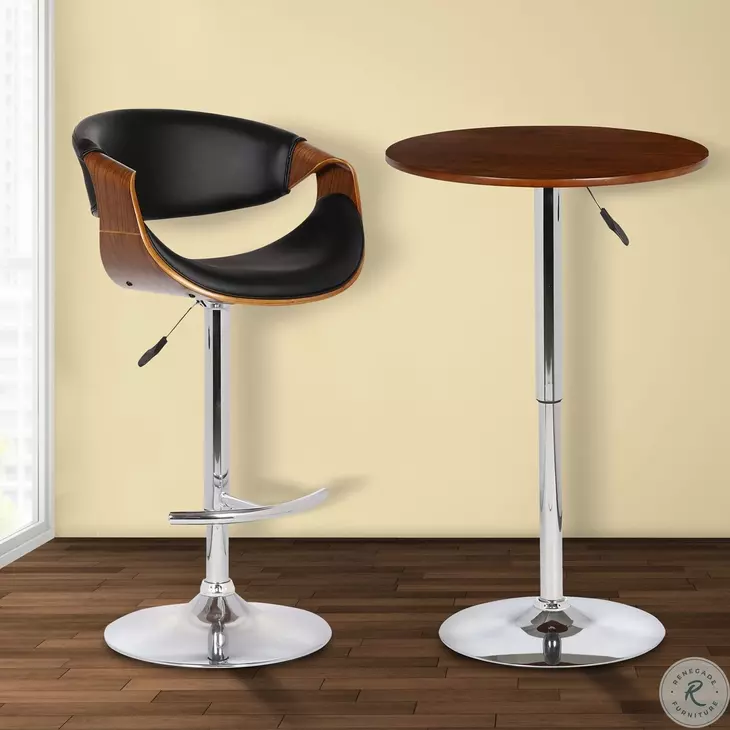 Bentley Walnut Wood Adjustable Height Pub Table