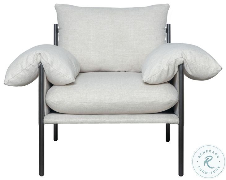 Bloom Soft Oat Performance Fabric Accent Chair