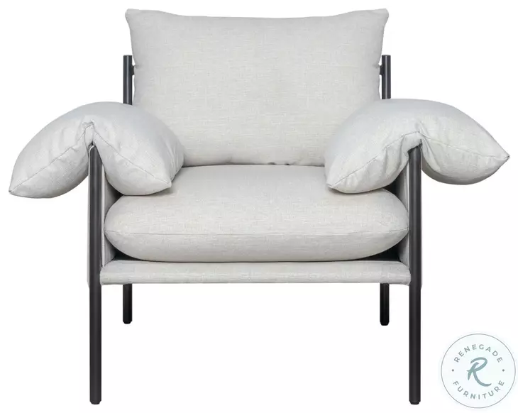 Bloom Soft Oat Performance Fabric Accent Chair