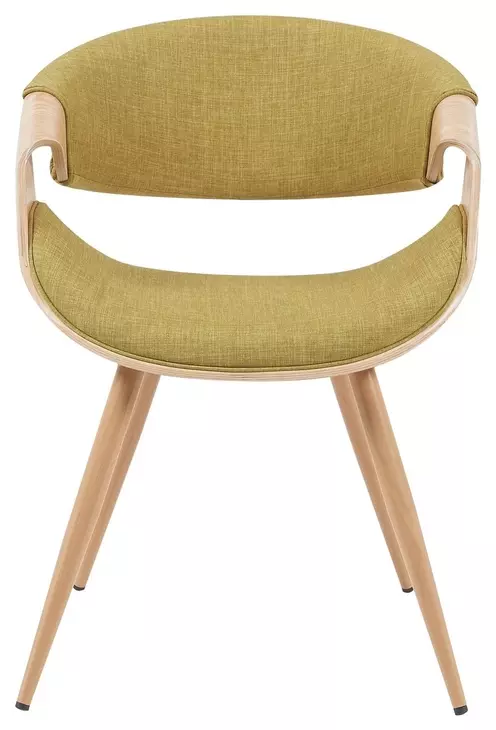 Butterfly Oak and Green Upholstered Dining Chair