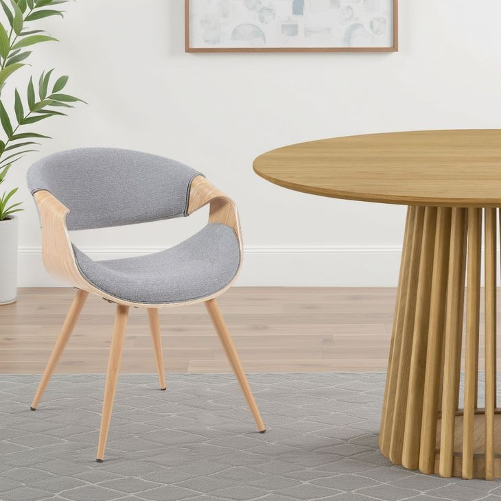 Butterfly Oak and Gray Upholstered Dining Chair