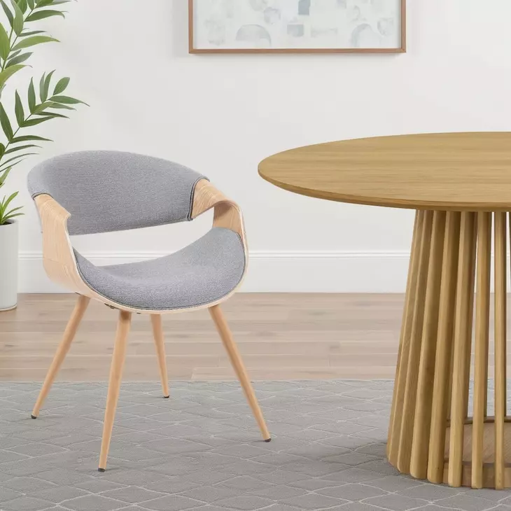 Butterfly Oak and Gray Upholstered Dining Chair