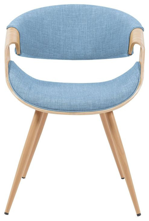 Butterfly Oak and Light Blue Upholstered Dining Chair