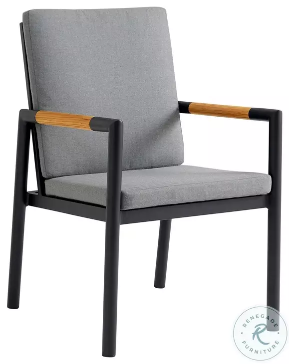 Crown Dark Gray Outdoor Dining Chair Set of 2