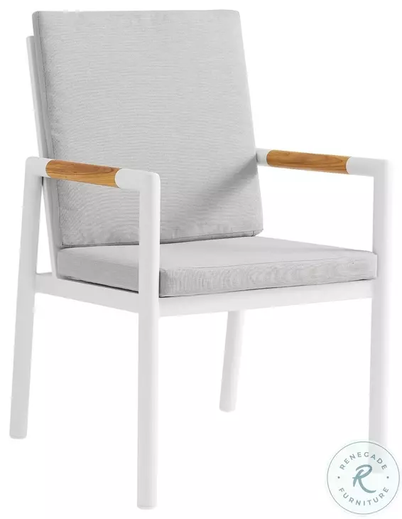 Crown Light Gray Outdoor Dining Chair Set of 2