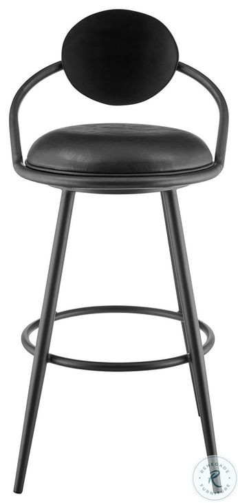 Carnation Vintage Black Swivel Counter Height Stool
