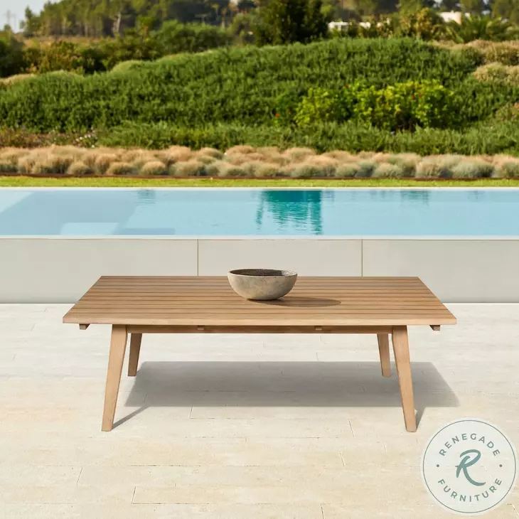 Cypress Blonde Outdoor Patio Coffee Table