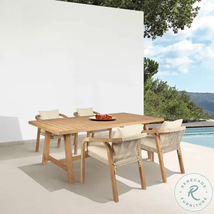 Cypress Blonde Outdoor Patio Dining Table