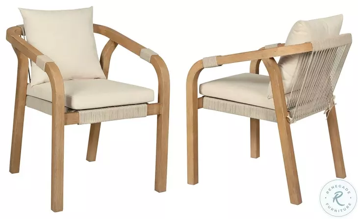Cypress Ivory Outdoor Patio Dining Chair Set Of 2