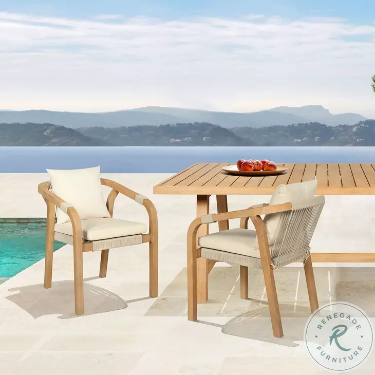 Cypress Ivory Outdoor Patio Dining Chair Set Of 2