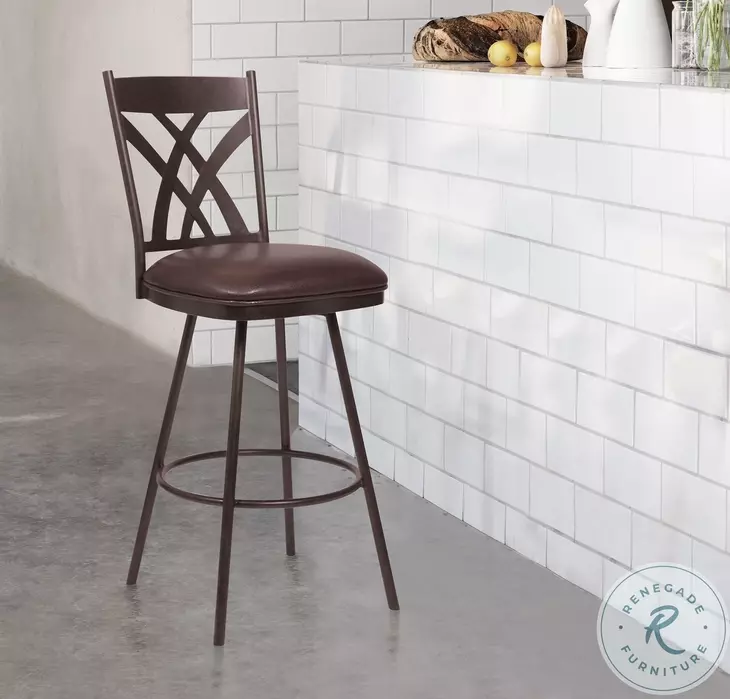Dover Brown 26" Swivel Counter Height Stool