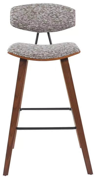 Fox Walnut and Speckled Brown Upholstered Bar Stool