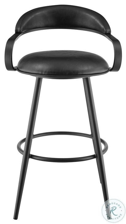Gardenia Black Swivel Counter Height Stool