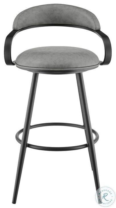Gardenia Vintage Gray Swivel Bar Stool