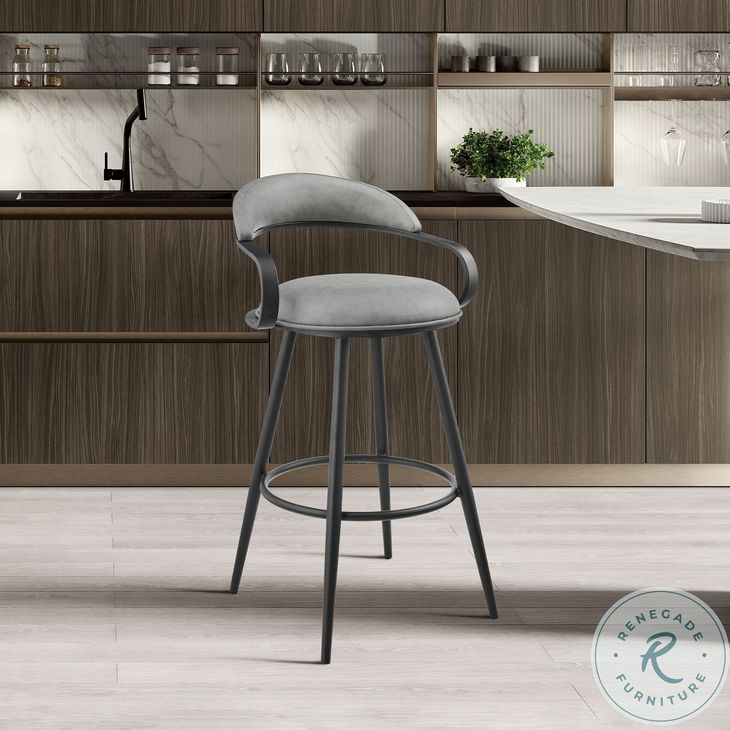 Gardenia Vintage Gray Swivel Bar Stool