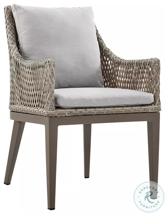 Grenada Beige Outdoor Dining Chair Set of 2
