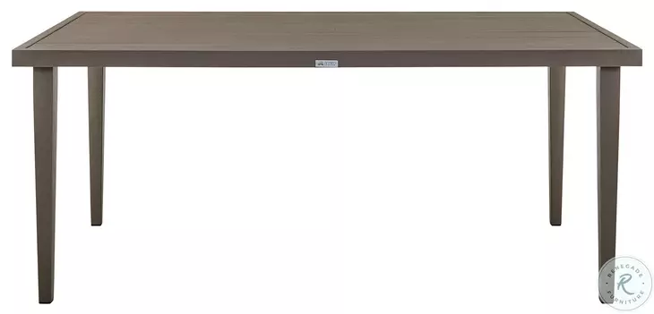 Grenada Gray Aluminum Outdoor Rectangle Dining Table
