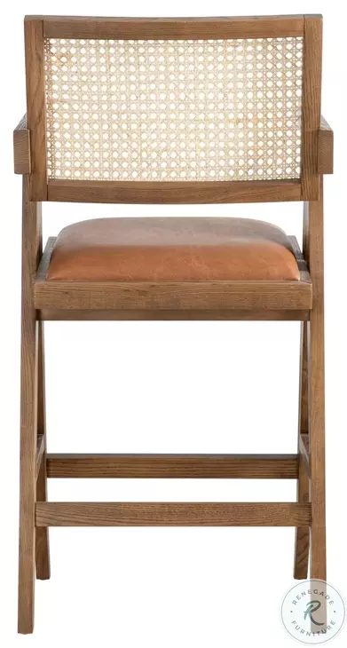 Harley Brown Upholstered Counter Height Stool