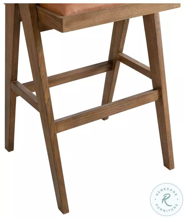 Harley Brown Upholstered Bar Stool