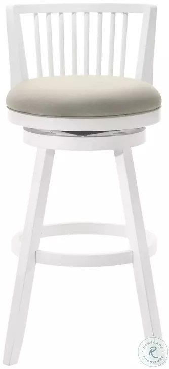 Harper Fog Fabric Swivel Bar Stool