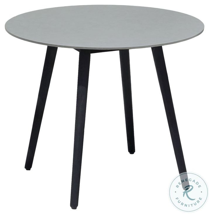 Kylie Black Eucalyptus Outdoor 36" Round Dining Table