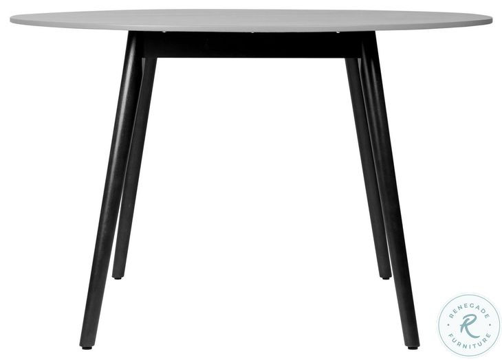 Kylie Black Eucalyptus Outdoor 47" Round Dining Table