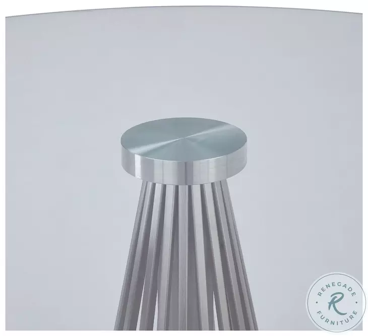 Lindsey Brushed Stainless Steel Dining Table