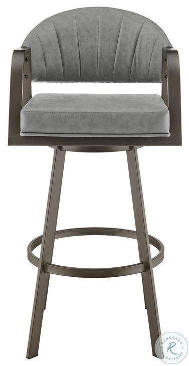 Marcie Vintage Gray Swivel Counter Height Stool