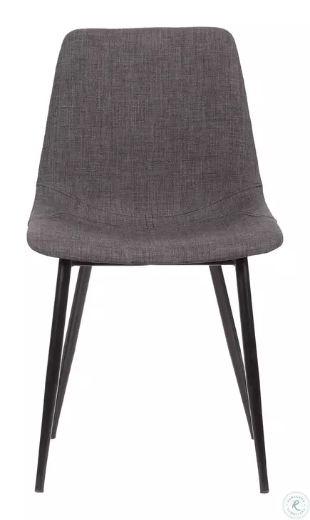 Monte Charcoal Faux Leather Dining Chair