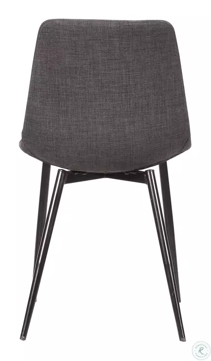 Monte Charcoal Faux Leather Dining Chair