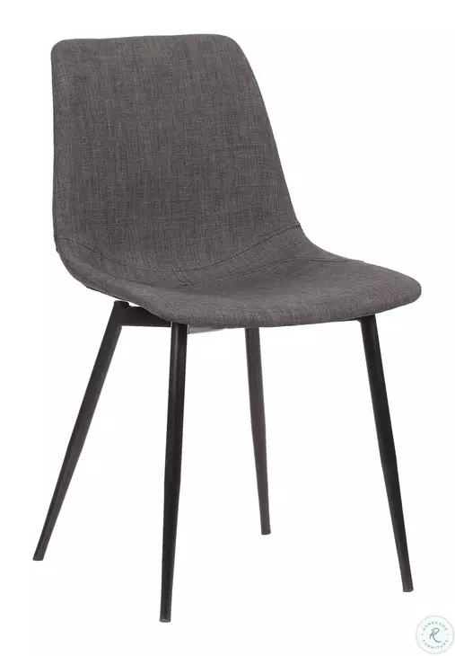 Monte Charcoal Faux Leather Dining Chair