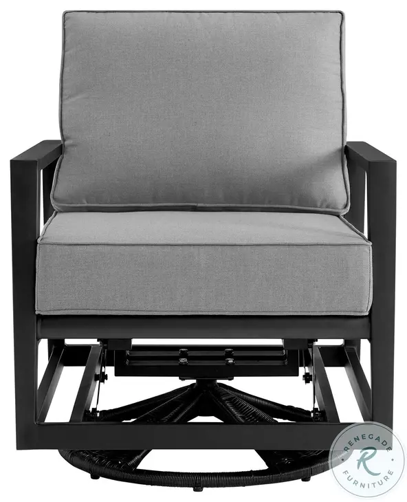 Cayman Dark Gray Outdoor Swivel Glider Chair
